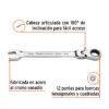 Código: 103541 Llave combinada con matraca 17 mm flexible, Expert LL-2017MXF