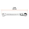 Código: 103541 Llave combinada con matraca 17 mm flexible, Expert LL-2017MXF