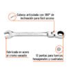Código: 103549 Llave combinada con matraca 9/16' flexible, Expert LL-2018XF