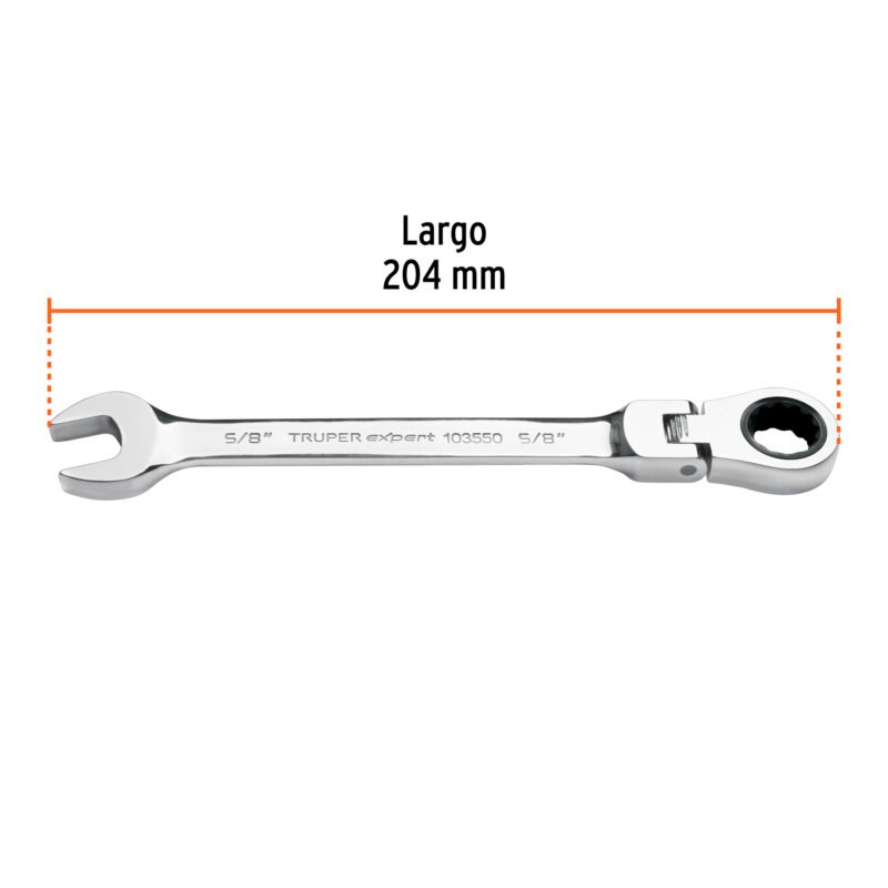 Código: 103550 Llave combinada con matraca 5/8' flexible, Expert LL-2020XF