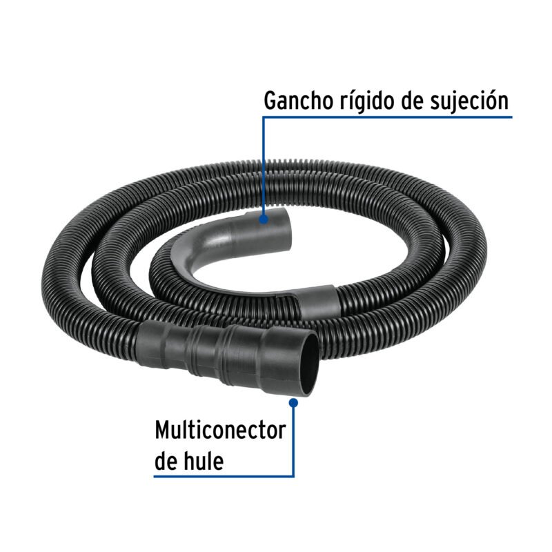 MAD-150FC1.jpg Código: 48027 Manguera p/desagüe de lavadora, polietileno, 1.5m, Foset MAD-150