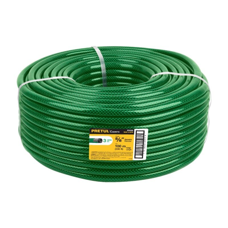 Código: 20598 Metro de manguera 5/8' 3 capas en rollo de 100 m, Pretul MAN-5-8PR