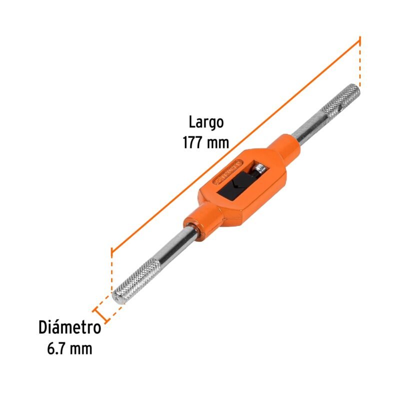 MAN-GA-1-4FC2.jpg Código: 11434 Maneral tipo garrote para machuelo 1/4', Truper MAN-GA-1-4