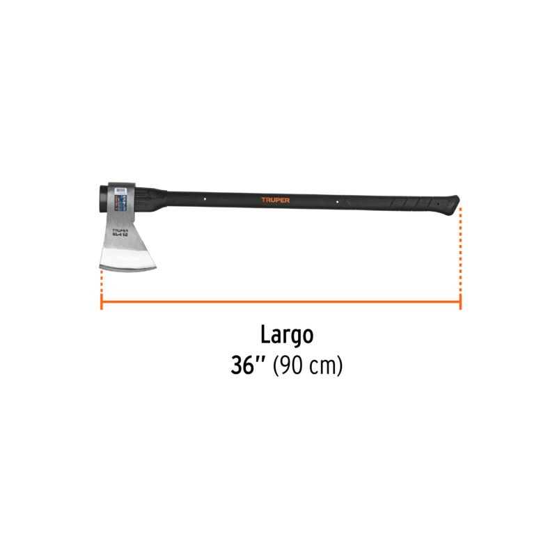ML-4-1-2MFC2.jpg Código: 14974 Hacha media labor 4-1/2 lb, mango fibra de vidrio 36',TRUPER ML-4-1-2M