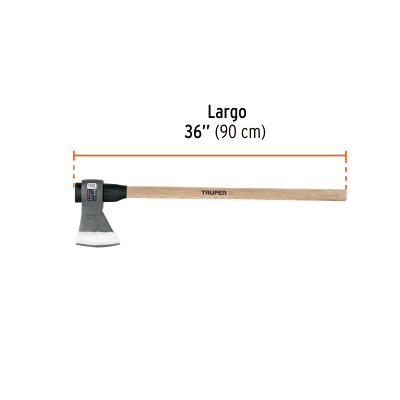 ML-4-1-2MMFC2.jpg Código: 102985 Hacha media labor 4-1/2 lb, mango de madera 36', TRUPER ML-4-1-2MM