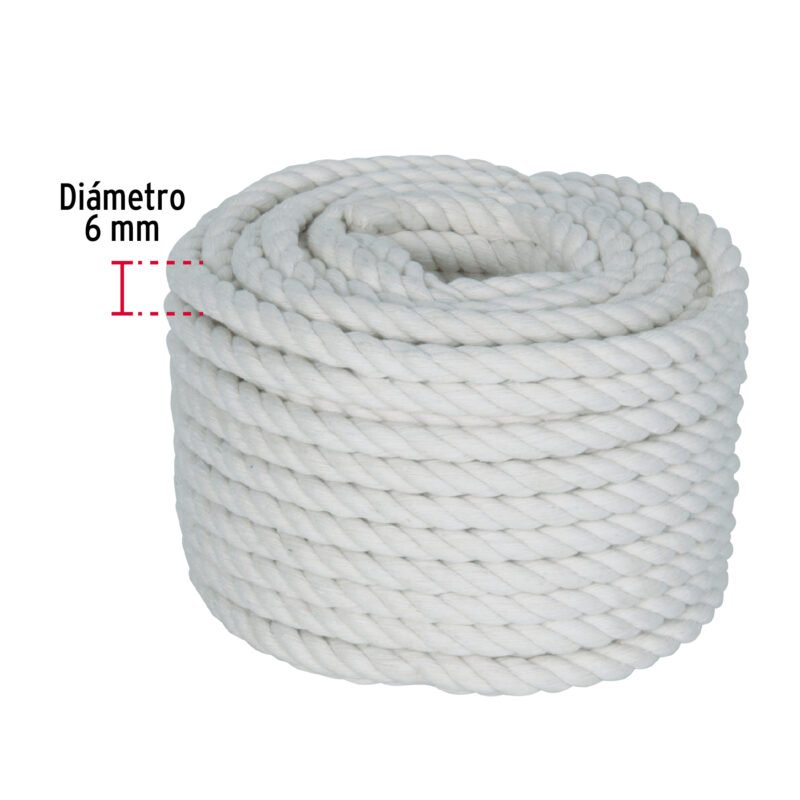 PIO-615AFC2.jpg Código: 45692 Piola de Algodón de 6 mm x 15 m natural, Fiero PIO-615A