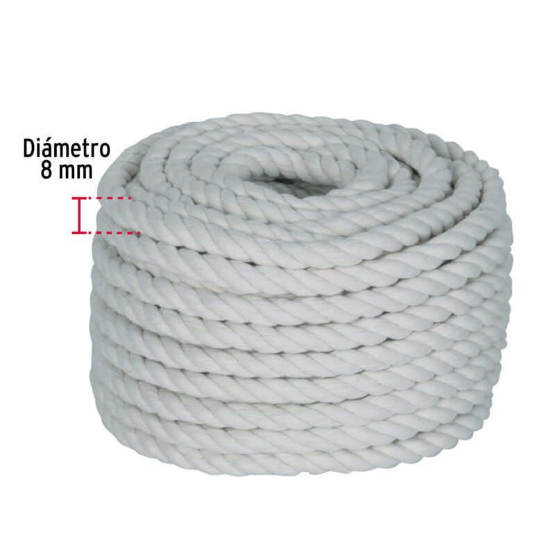 PIO-815AFC2.jpg Código: 45694 Piola de Algodón de 8 mm x 15 m natural, Fiero PIO-815A