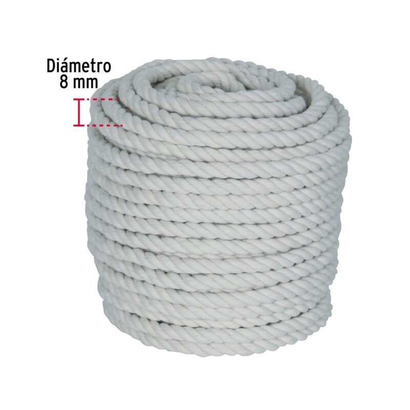 PIO-830AFC2.jpg Código: 45695 Piola de Algodón de 8 mm x 30 m natural, Fiero PIO-830A