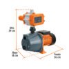 Código: 102856 Bomba presurizadora jet hierro 1/2 HP con control, Truper PRE-1-2