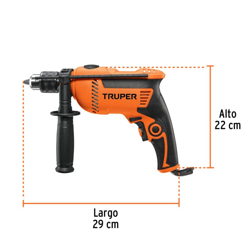ROTO-1-2A7FC2.jpg Código: 15679 Rotomartillo 1/2', 650W, TRUPER PRO ROTO-1-2A7