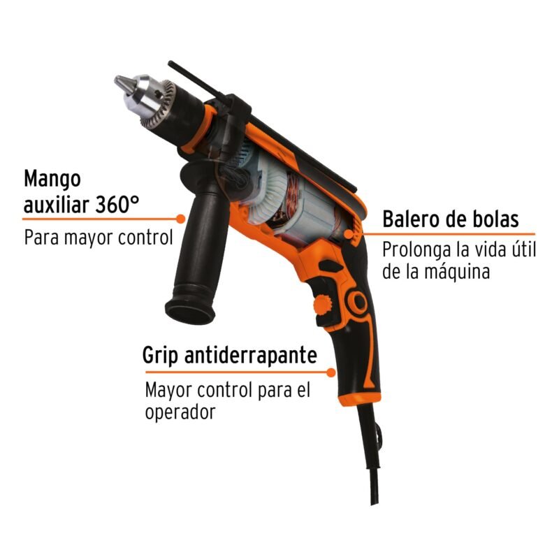 ROTO-1-2A8FC1.jpg Código: 14658 Rotomartillo 1/2', 750W, TRUPER PRO ROTO-1-2A8