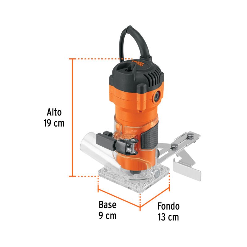 ROU-MAFC2.jpg Código: 102379 Router compacto 600W, 3/4 HP, TRUPER PRO ROU-MA