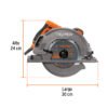 Código: 11004 Sierra circular 7-1/4', 1750W, TRUPER PRO SICI-7-1-4A3