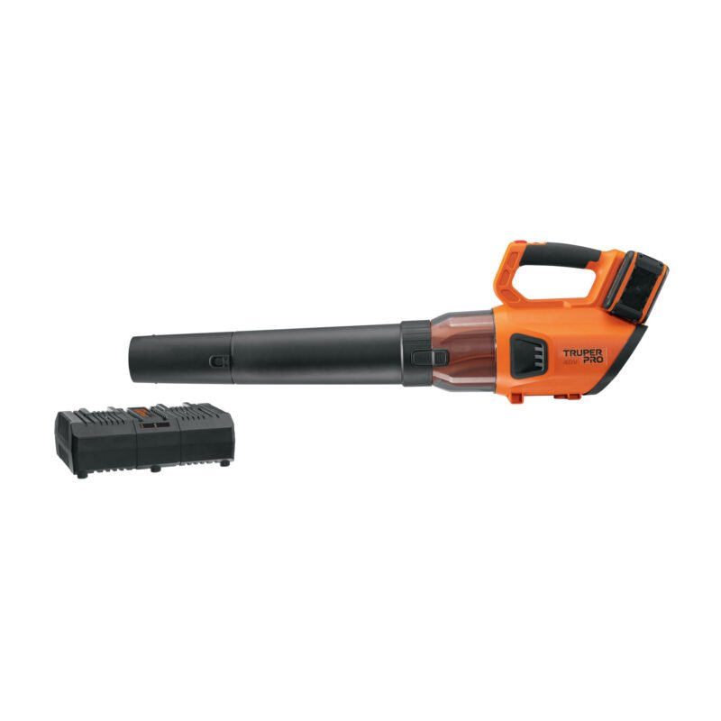 SOPLI-40A.jpg Código: 103303 Sopladora inalámbrica 40V, 2 baterías 2Ah, 1 carg.dual, PRO SOPLI-40A