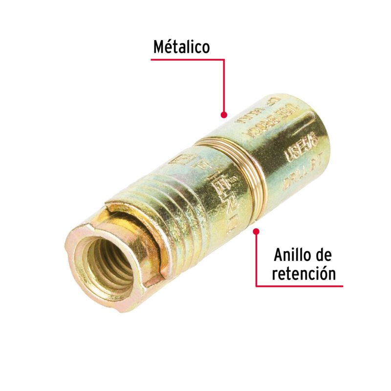 TAE-3-8FC1.jpg Código: 44364 Bolsa con 4 taquetes expansivos de 3/8' sin tornillo, Fiero TAE-3-8