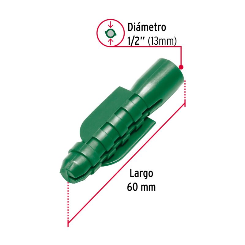 TAQ-1-2PFC2.jpg Código: 40164 Bolsa con 50 taquetes de plástico 1/2', Fiero TAQ-1-2P