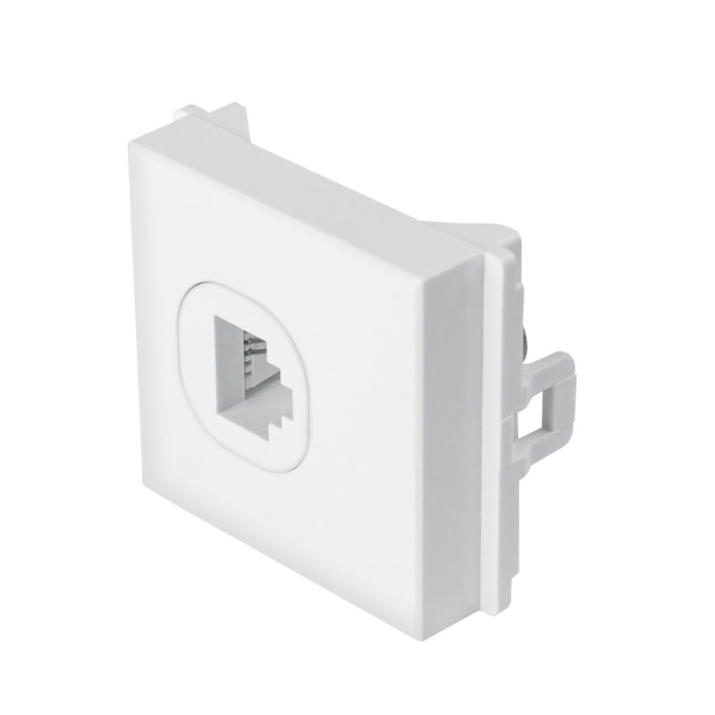 TE15-TB.jpg Código: 29049 Toma de teléfono de 1.5 módulos, línea Toledo, Basic TE15-TB