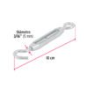 Código: 44053 Tensor zinc 3/16' gancho-argolla, Fiero TEN-3-16A