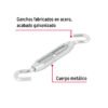 Código: 44060 Tensor zinc 3/16' gancho-gancho, Fiero TEN-3-16G