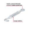 Código: 44056 Tensor zinc 3/8' gancho-argolla, Fiero TEN-3-8A