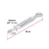 Código: 44056 Tensor zinc 3/8' gancho-argolla, Fiero TEN-3-8A