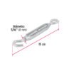 Código: 44055 Tensor zinc 5/16' gancho-argolla, Fiero TEN-5-16A