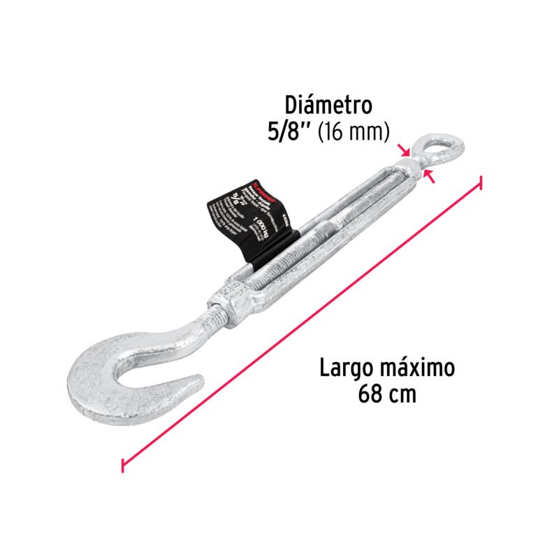TENF-5-8FC2.jpg Código: 44068 Tensor forjado 5/8' gancho-argolla, Fiero TENF-5-8