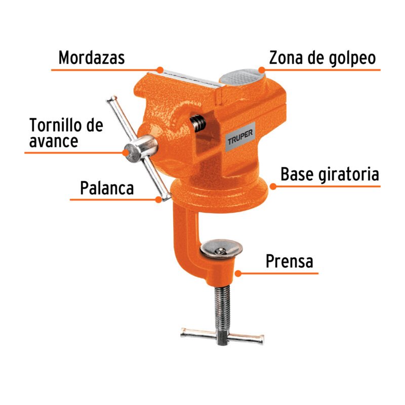 TJ-25FC1.jpg Código: 103319 Tornillo de banco 2.5' para joyero, Truper TJ-25