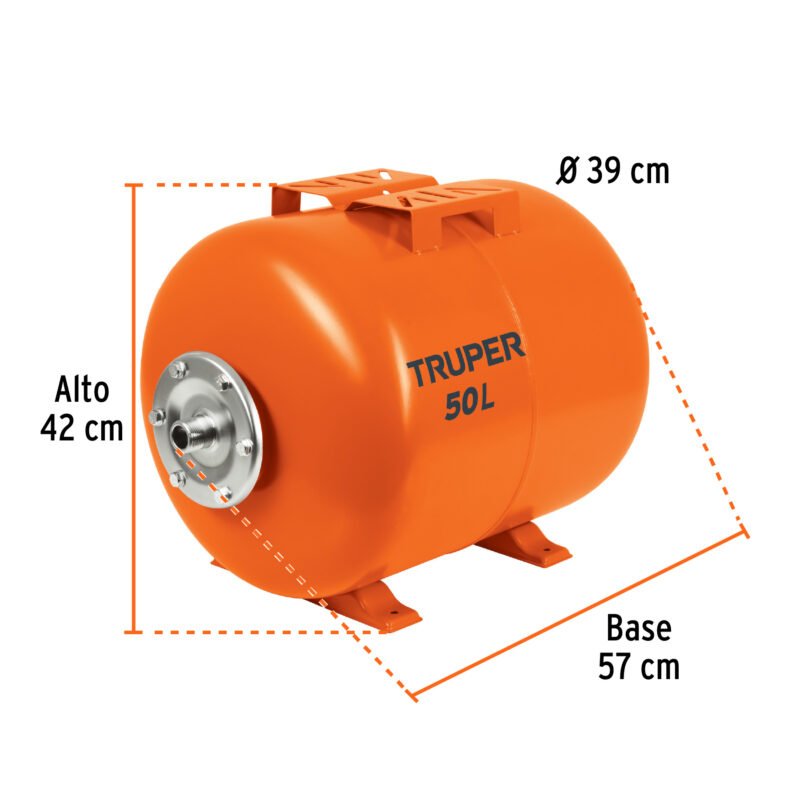 TN-HN-1-2X50FC2.jpg Código: 13594 Tanque hidroneumático vertical, 80 litros, TRUPER TN-HN-1-2X50