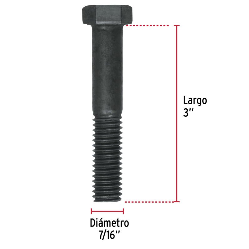 TOR5-7-16X3FC2.jpg Código: 44795 Bolsa con 30 tornillos 7/16' x 3' acero grado 5, FIERO TOR5-7-16X3