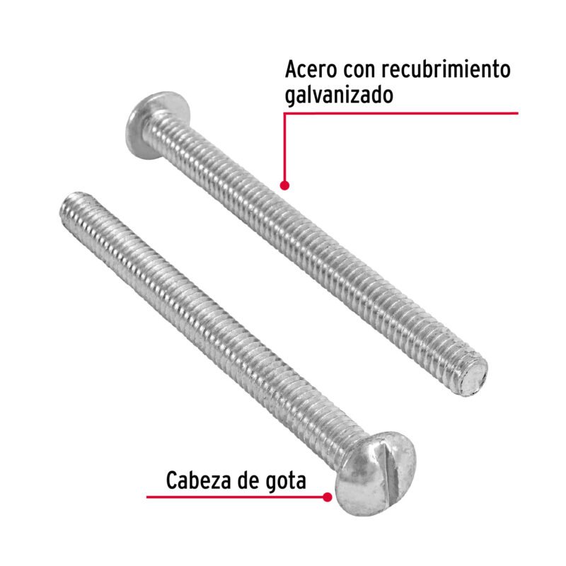 TORE-1-4X3FC1.jpg Código: 44631 Bolsa con 50 tornillos 1/4' x 3' tipo estufa, FIERO TORE-1-4X3
