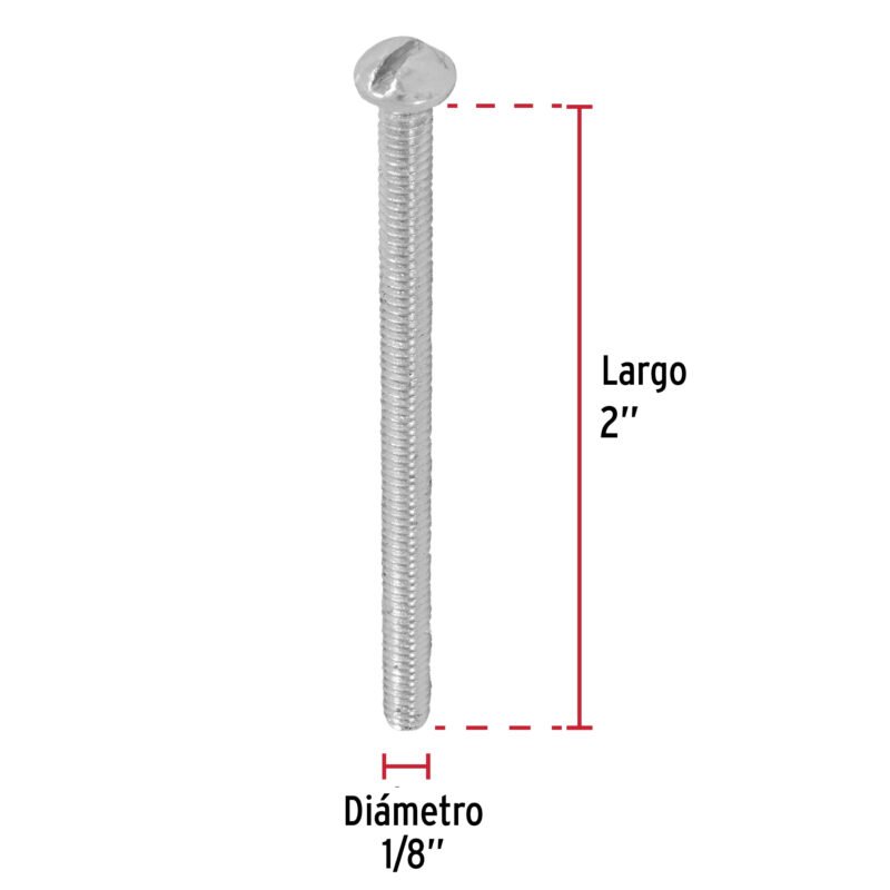 TORE-1-8X2FC2.jpg Código: 44605 Bolsa con 250 tornillos 1/8' x 2' tipo estufa, FIERO TORE-1-8X2