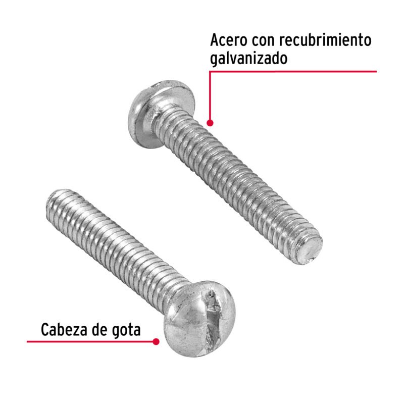 TORE-1-8X3-4FC1.jpg Código: 44601 Bolsa con 500 tornillos 1/8' x 3/4' tipo estufa, FIERO TORE-1-8X3-4