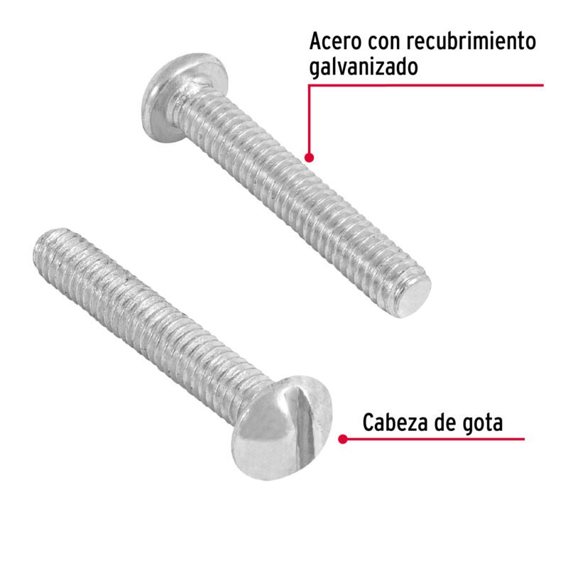 Código: 44609 Bolsa con 300 tornillos 5/32' x 1' tipo estufa, FIERO TORE-5-32X1