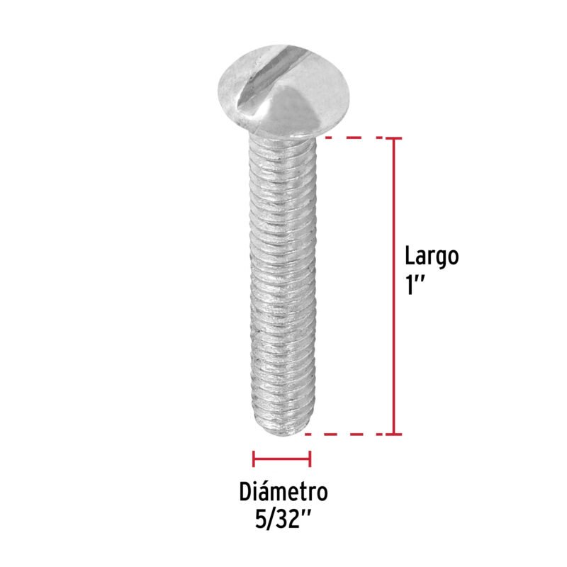 Código: 44609 Bolsa con 300 tornillos 5/32' x 1' tipo estufa, FIERO TORE-5-32X1