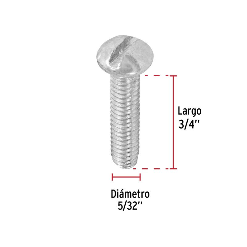 Código: 44608 Bolsa con 350 tornillos 5/32' x 3/4' tipo estufa, FIERO TORE-5-32X3-4