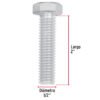 Código: 44594 Bolsa con 30 tornillos 1/2' x 2' tipo máquina, FIERO TORM-1-2X2