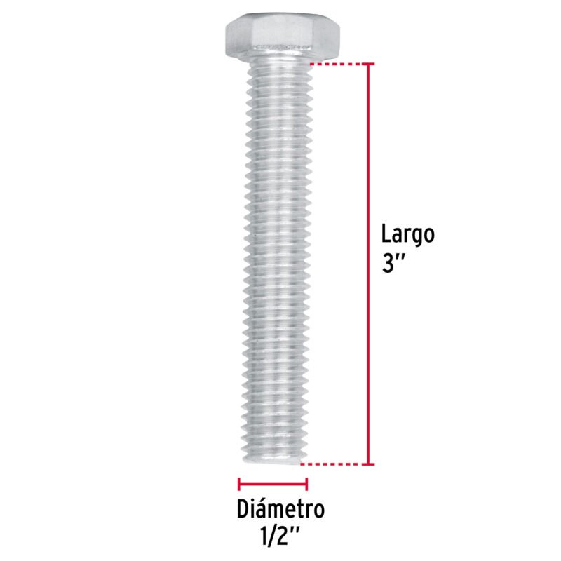 Código: 44596 Bolsa con 20 tornillos 1/2' x 3' tipo máquina, FIERO TORM-1-2X3