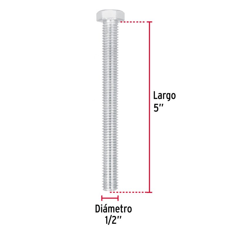 TORM-1-2X5FC2.jpg Código: 44666 Bolsa con 10 tornillos 1/2' x 5' tipo máquina, FIERO TORM-1-2X5