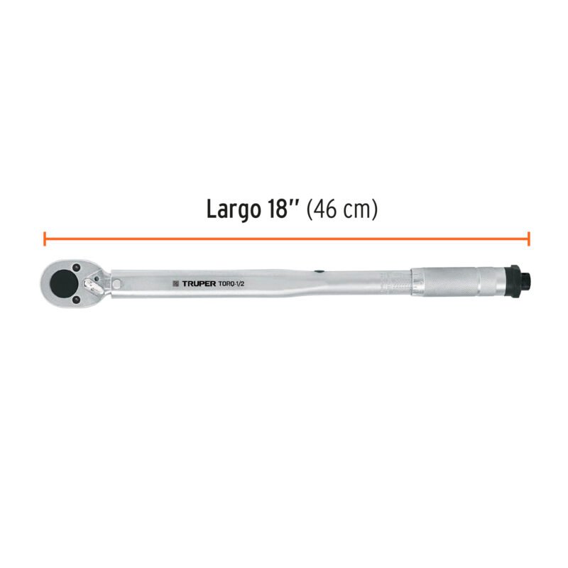 TORQ-1-2FC2.jpg Código: 13568 Torquímetro de trueno, dos lecturas, cuadro 1/2', Truper TORQ-1-2