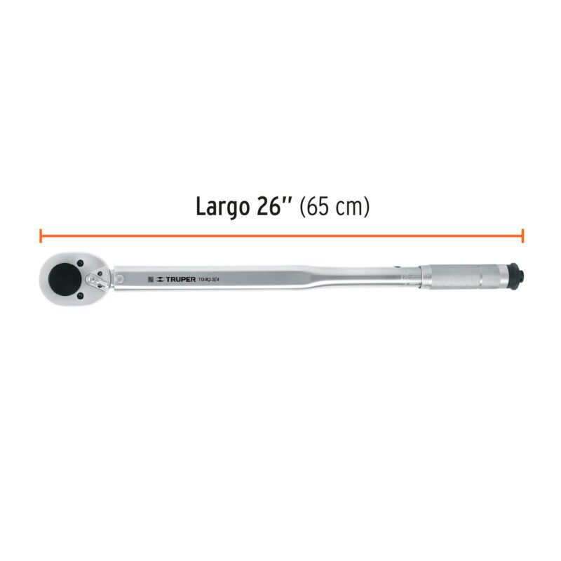 Código: 13547 Torquímetro micrométrico, cuadro 3/4', Truper TORQ-3-4