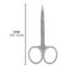 Código: 27084 Tijera 3-1/2' acero inox punta curva para manicure, Pretul TP-8833-3-1-2