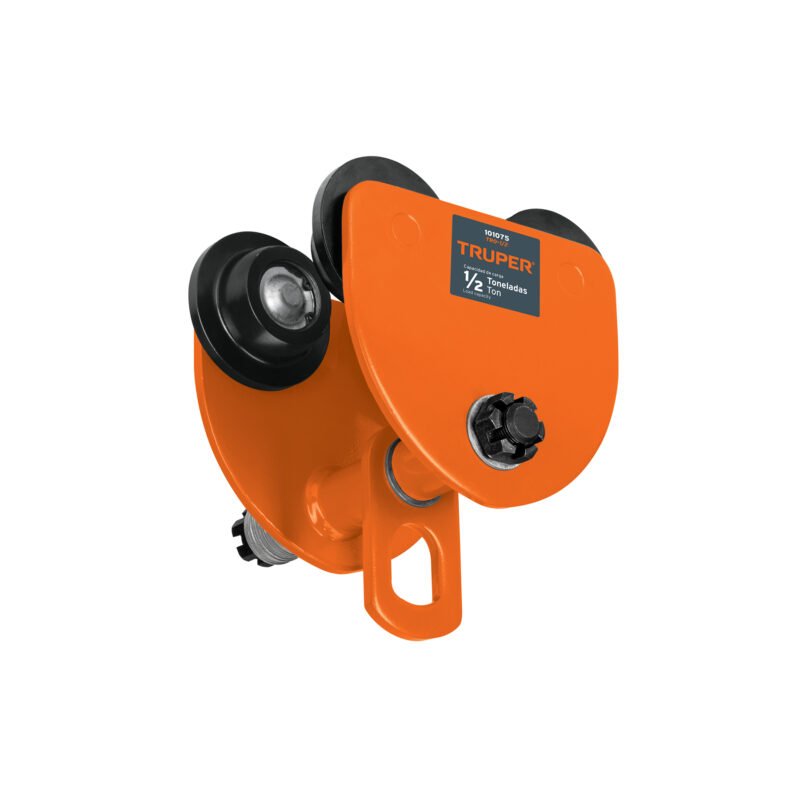 TRO-1-2.jpg Código: 101075 Trole de carga 1/2 ton para vigas IPS e IPR, ajustable TRO-1-2