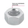 Código: 44552 Bolsa con 50 tuercas 1/2' hexagonales de acero galvanizado TUE-1-2