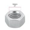 Código: 44552 Bolsa con 50 tuercas 1/2' hexagonales de acero galvanizado TUE-1-2
