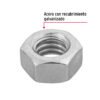 Código: 44549 Bolsa con 150 tuercas 5/16' hexagonales de acero galvanizado TUE-5-16