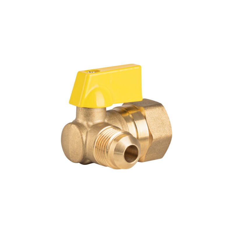 VG-554-A.jpg Código: 44819 Válvula de control de latón, angular p/gas, 3/8x1/2', FOSET VG-554-A