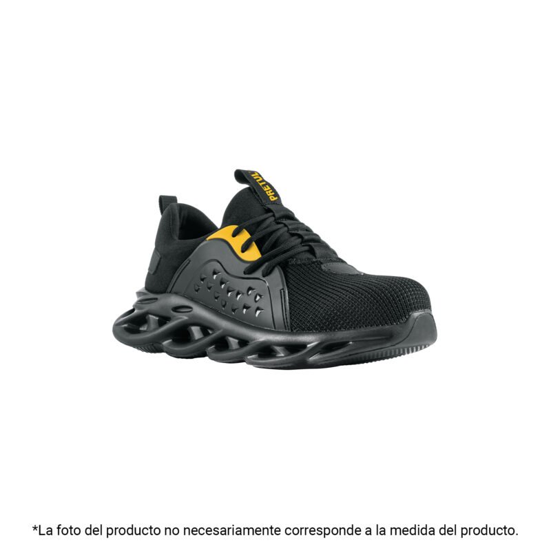 ZC-025TN.jpg Código: 29906 Tenis de seguridad #25, casquillo metálico, negros, PRETUL ZC-025TN