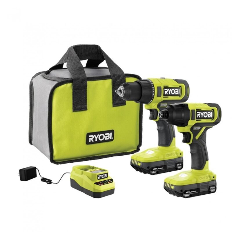 Version 1.0.0 Codigo: PCL1200K2 Kit Ryobi One+18v Taladro Y Atornillador Impacto Color Verde lima Frecuencia 60 hz