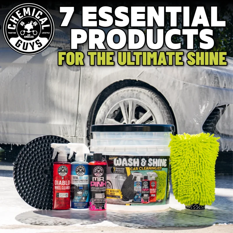 k2 Codigo: HOL386 Chemical Guys Kit de Limpieza de Autos Profesional Wash & Shine (7 Productos Esenciales)